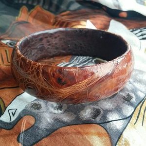 Reptile leather bracelet